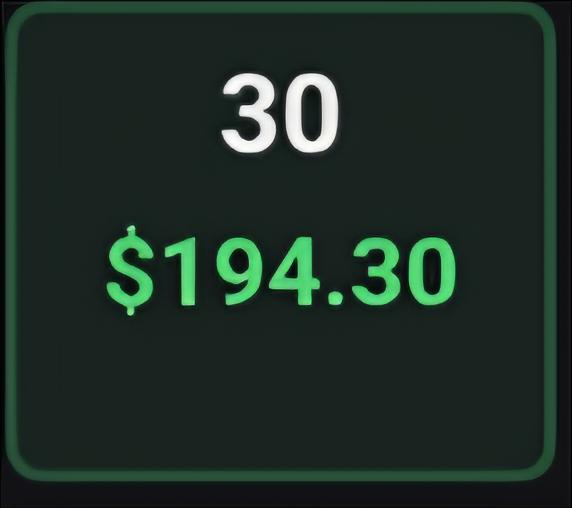 Half an hour today… and I made what most people work all day for. 👀