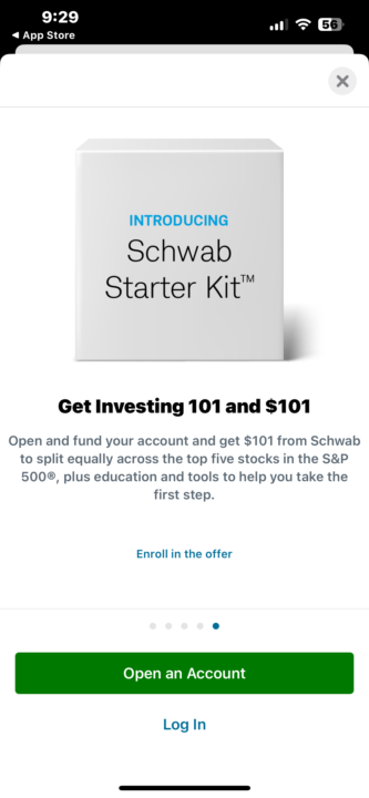 Charles Schwab Starter Kit + 