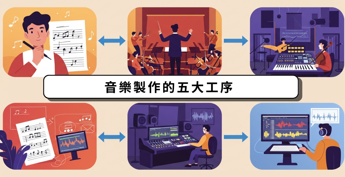 音樂製作的五大工序