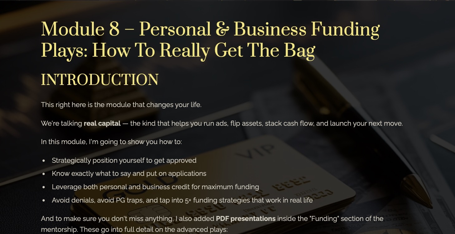 Module 8: How To Get Funded