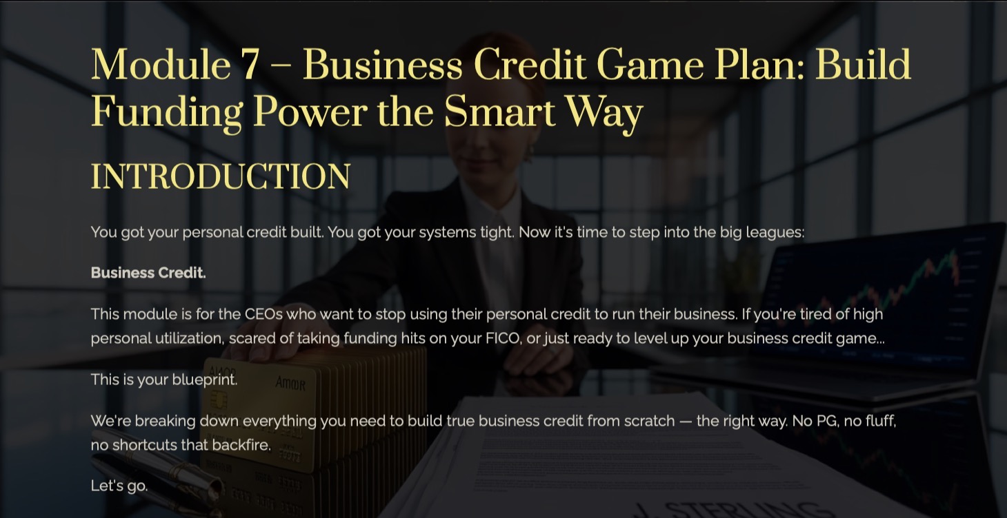 Module 7: Building Strong Business Credit