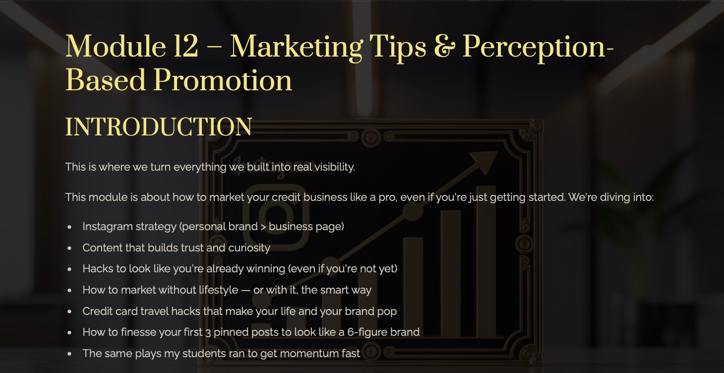 Module 12: Real Organic Marketing Game