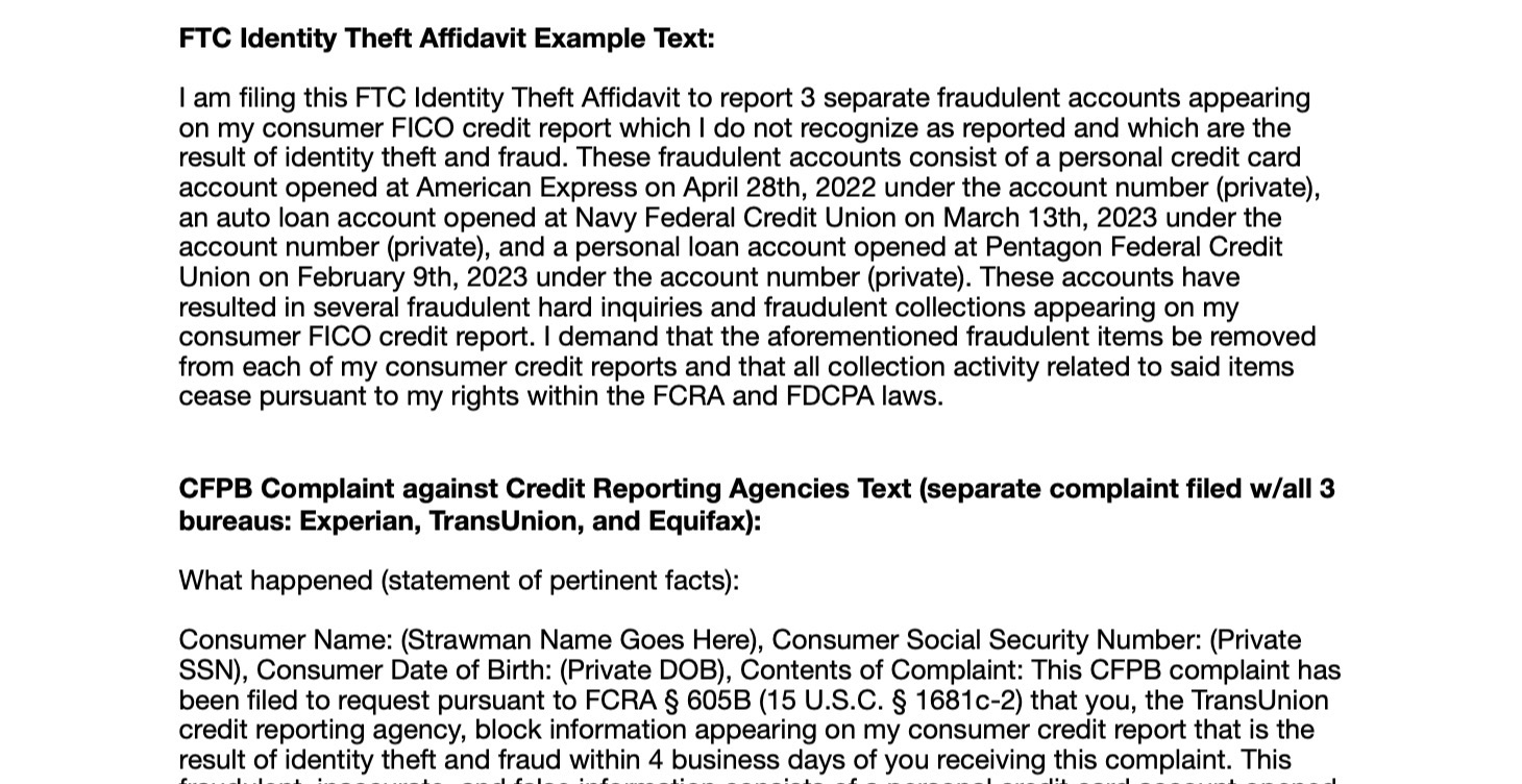 Credit Repair Templates (Custom)