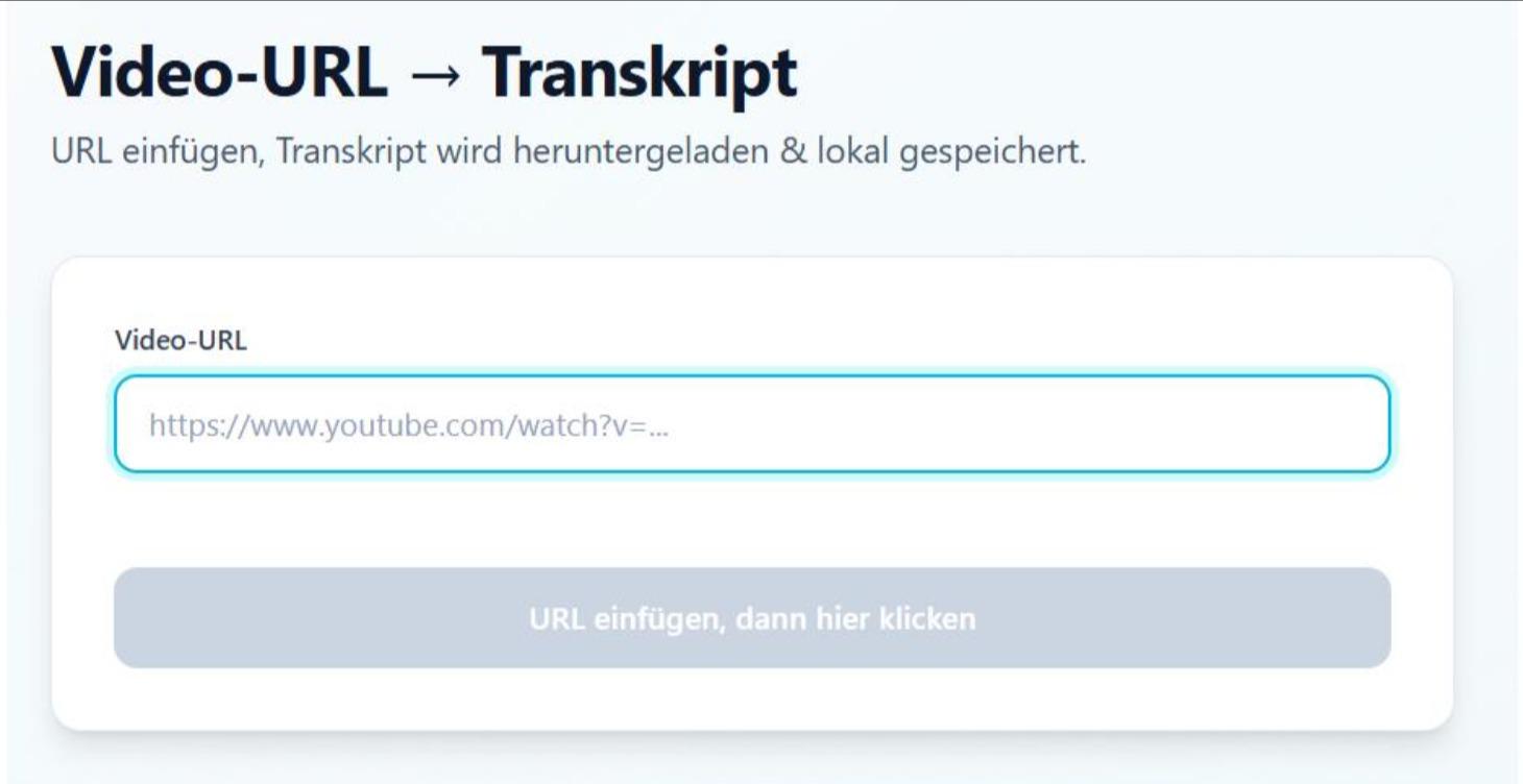 Video-URL --> download + Transscript