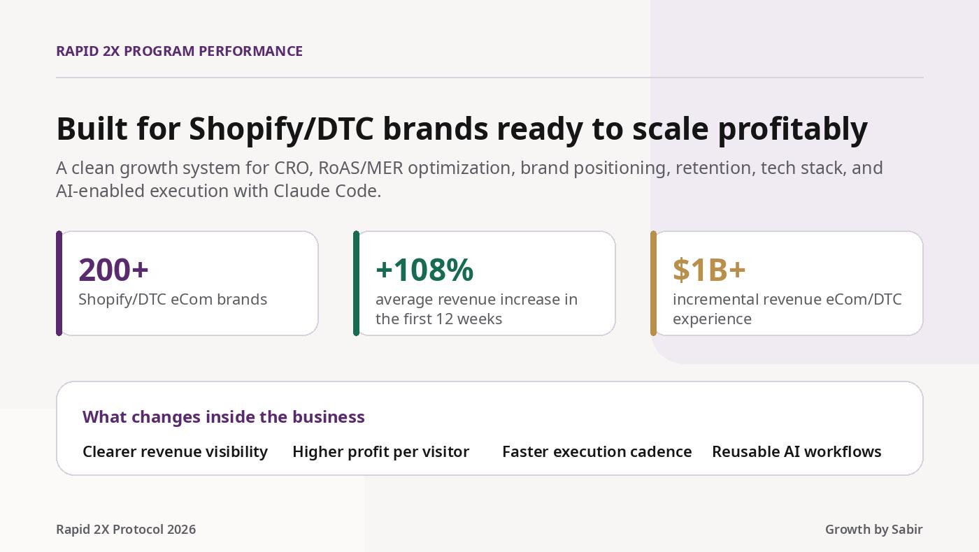 Rapid 2X for eCom Rev Growth