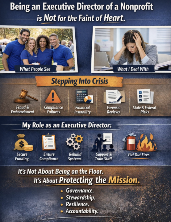Being an Executive Director of a nonprofit is not for the faint of heart.