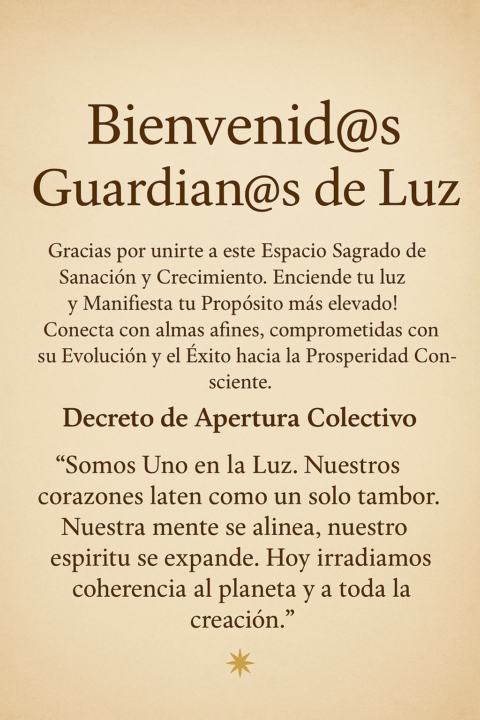 Bienvenid@s Guardian@s de Luz ✨