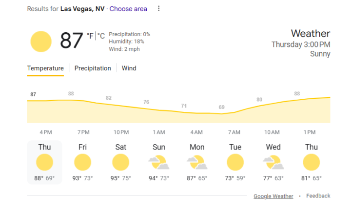 More Perfect weather