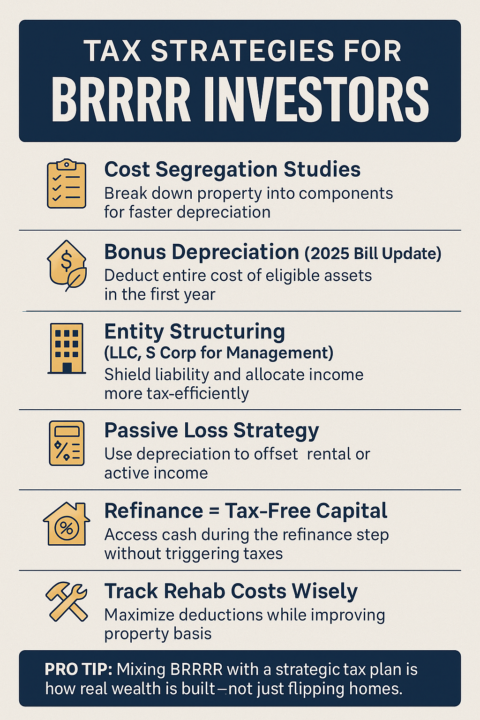 Top Tax Strategies for BRRRR Method!