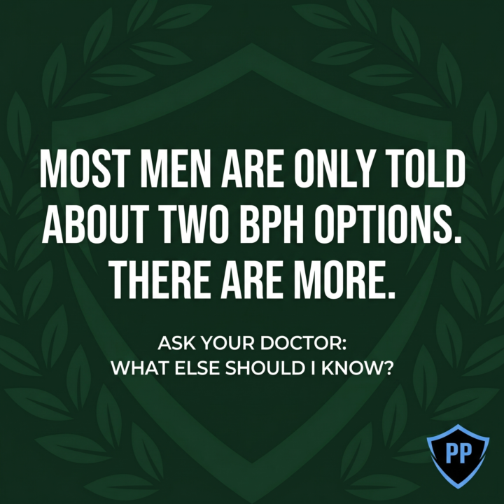 A vascular centre in Memphis is now offering minimally invasive BPH treatment. What options were you told about when you were diagnosed?
