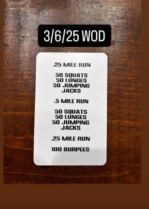 WOD 3/6/25