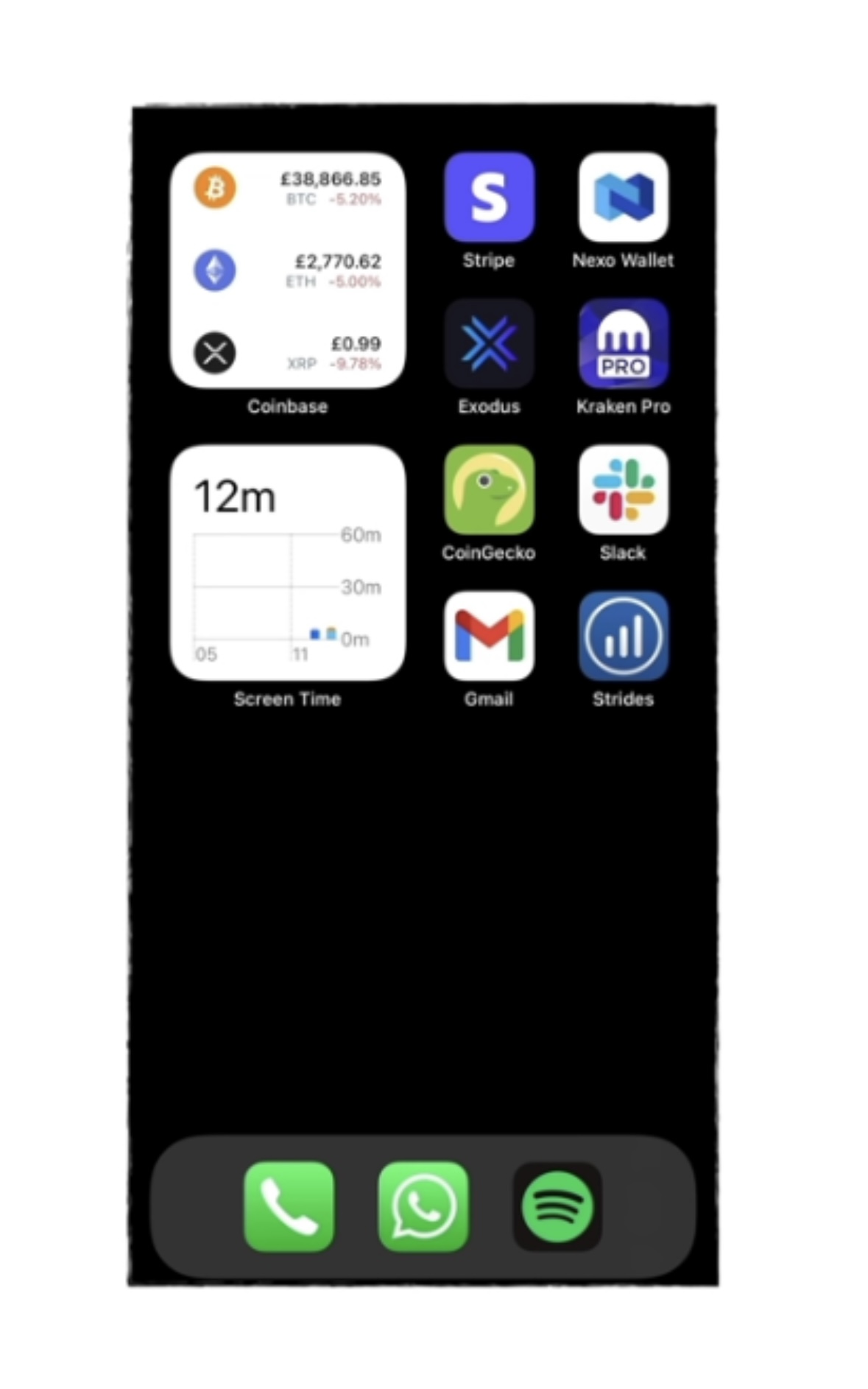 Iman Gadzhi Phone Full Of Crypto Apps · Bitcoin