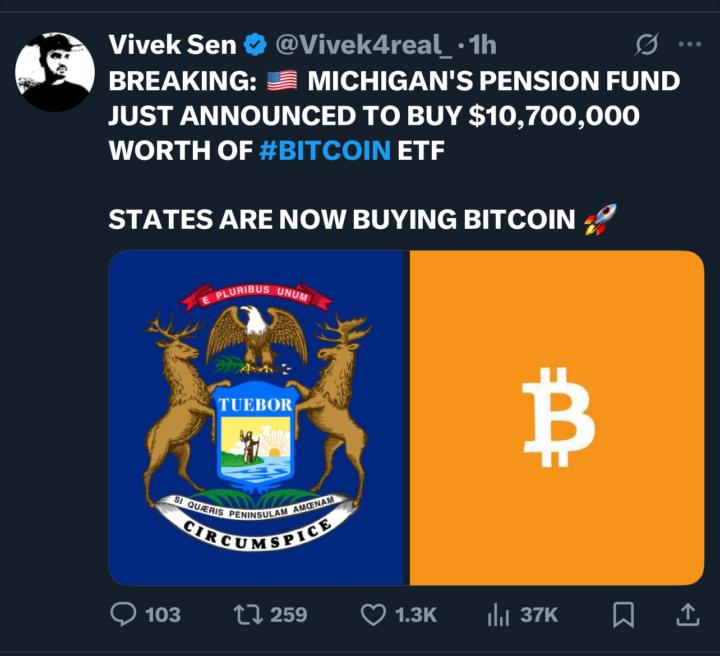 Wow - States are now buying Bitcoin…