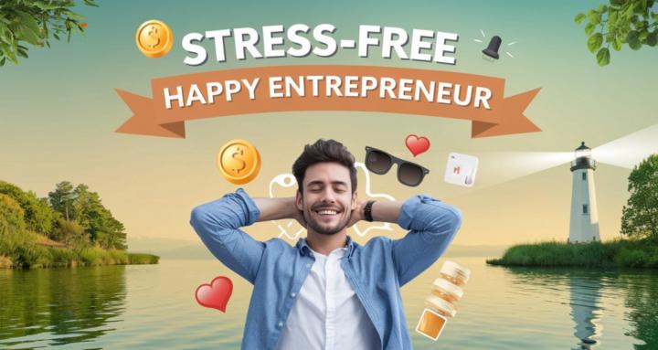 Stress-Free Happy Entrepreneur