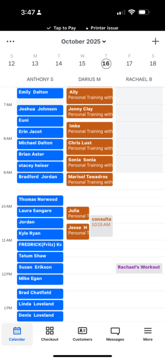  New pr 35 scheduled apts in one day. 