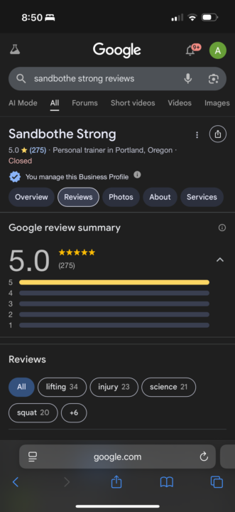 PR 5 star reviews! 