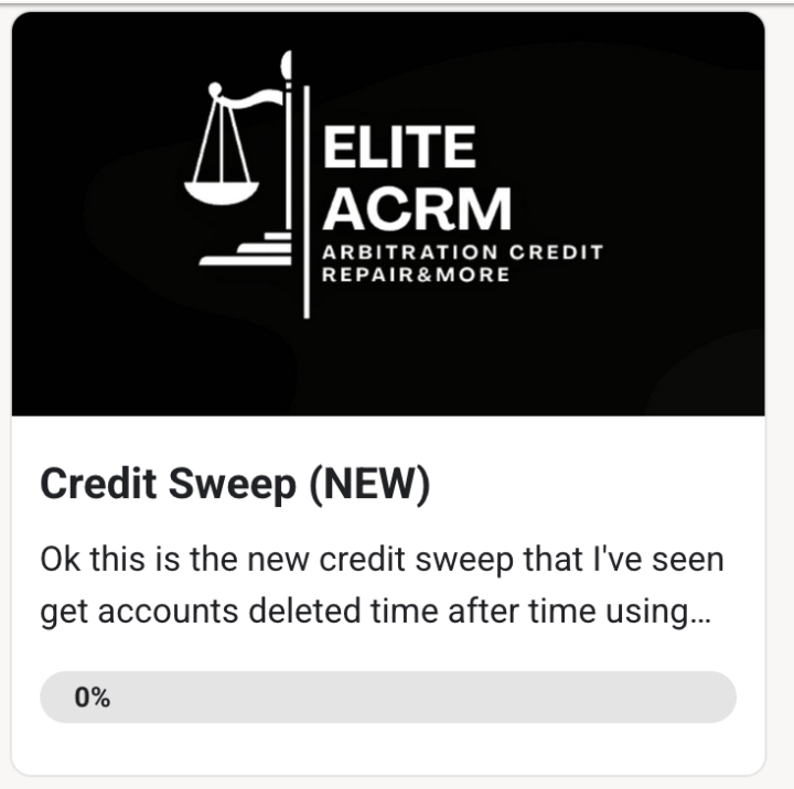 Credit Sweep Update