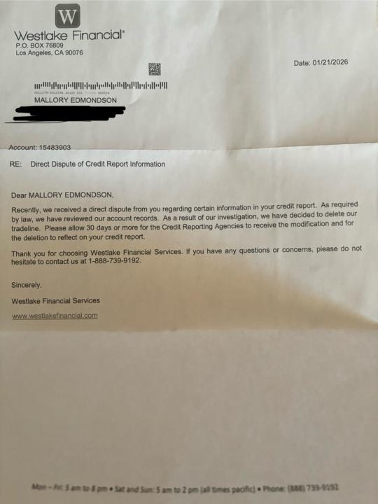 Charged off/ repo deleted! 