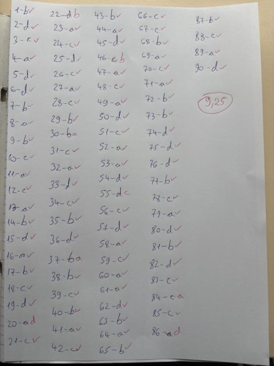 Progres de la 8,90 la 9,25