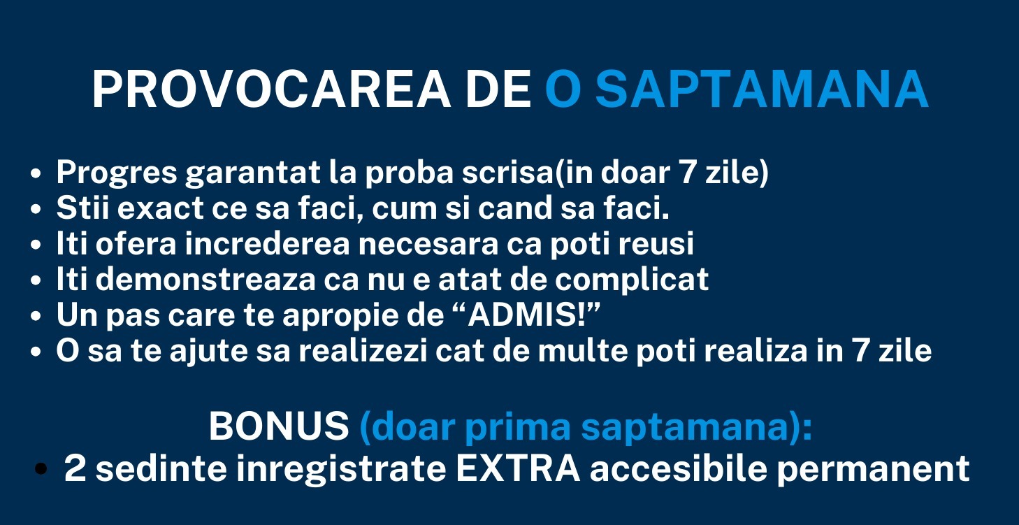 PROVOCARE O SAPTAMANA