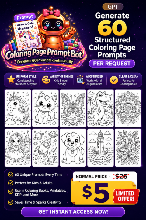 70% OFF Coloring Book Bots + Quotes Page Bots! 🎉