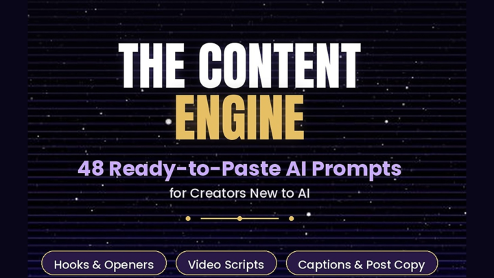 The Content Engine and it has 48 ready to paste AI prompts