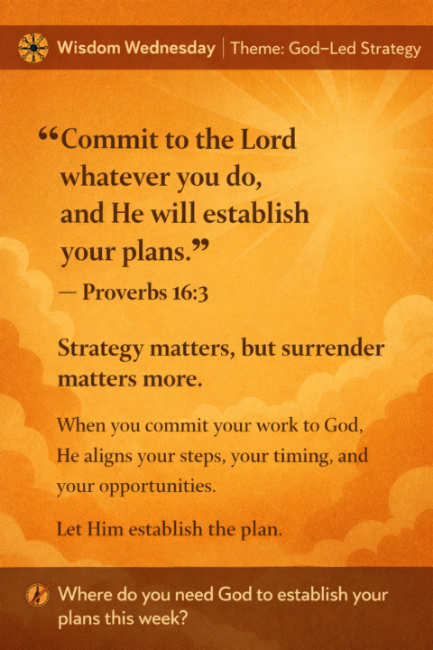 🧠 Wisdom Wednesday | God‑Led Strategy (Digital Boss Edition)