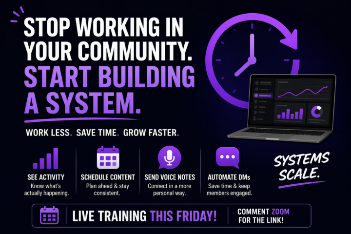 If your community only works when you’re working… that’s the problem