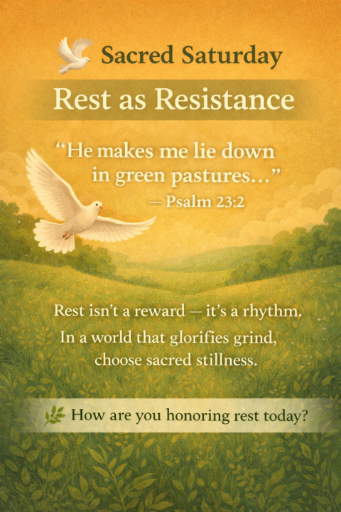 🕊️ Sacred Saturday | Rest as Resistance