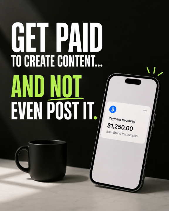 You can get paid to create content… and not even post it.