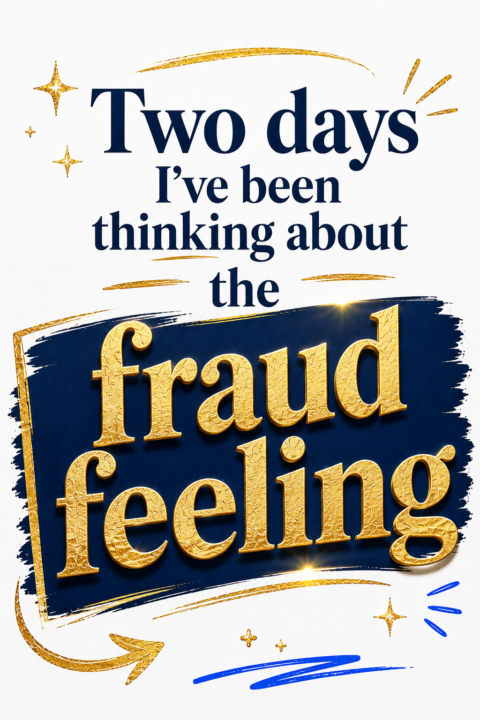 💡 Two days I've been thinking about the fraud feeling...
