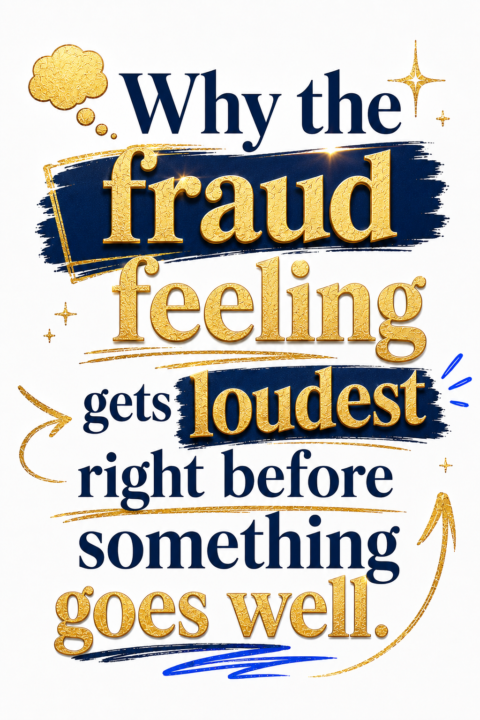 😲Why the fraud feeling gets loudest right before something goes well.