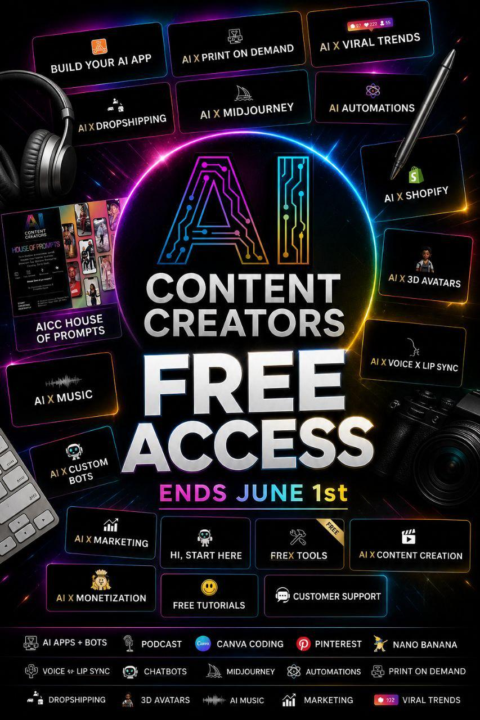FREE AI CONTENT ACCESS — DOORS ARE OPEN 🎉