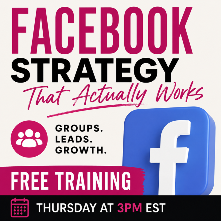 You do NOT need to post more on Facebook. You need a strategy that actually works. 💜