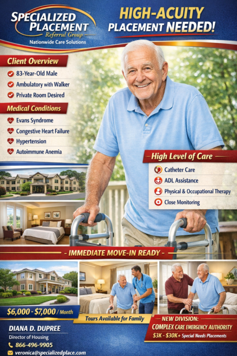 High acuity care client - new Lead 