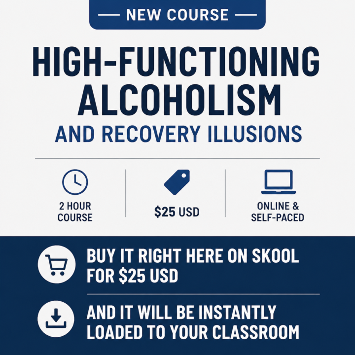 NEW COURSE ALERT! High-Functioning Alcoholism and Recovery Illusions
