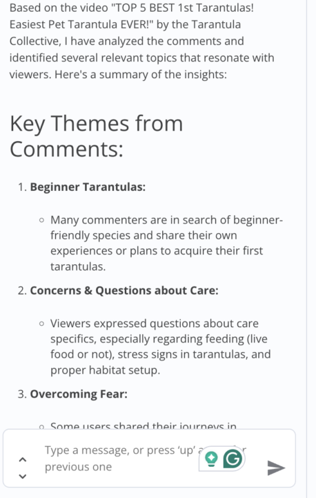  Tarantula Content Creation for App
