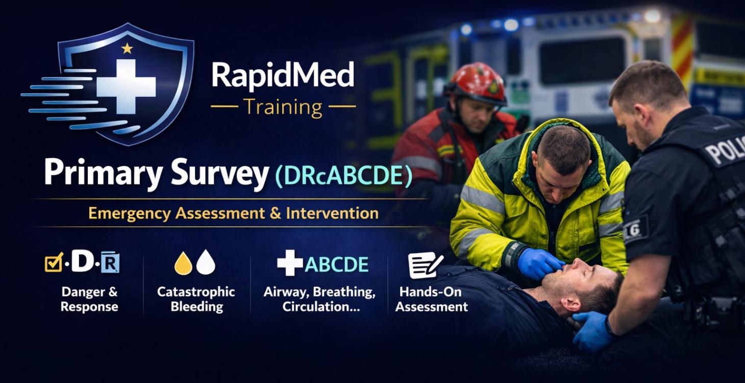 Primary Survey (DR c ABCDE)