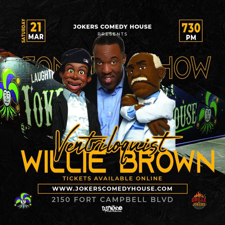 Willie Brown & Friends to Appear at Jokers Comedy House in Clarksville, TN on March 21, 2026
