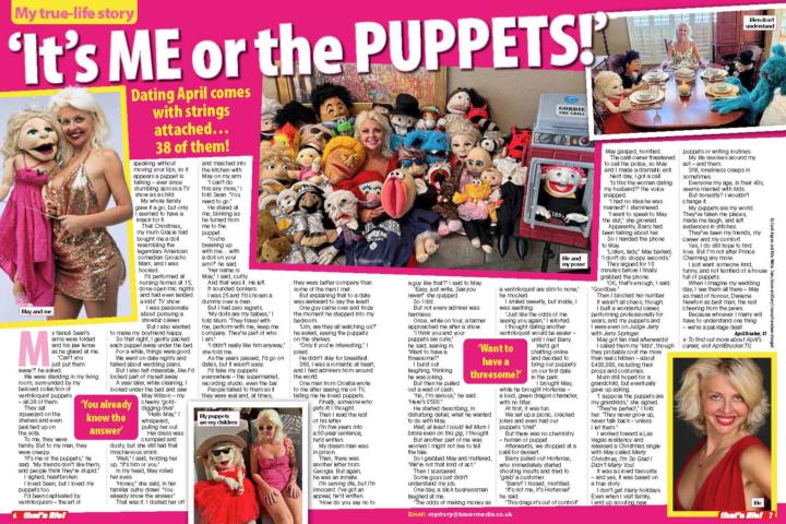 'It's Me or the Puppets!'