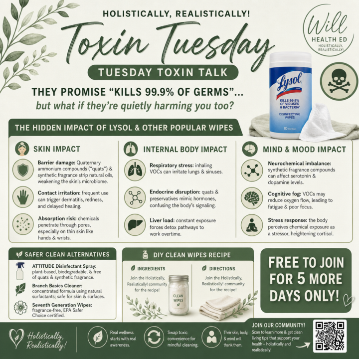 🧽 Tuesday Toxin Talk: What’s Really in Your Disinfectant Wipes?