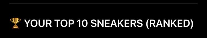 ChatGPT top 10 sneakers of my collection 