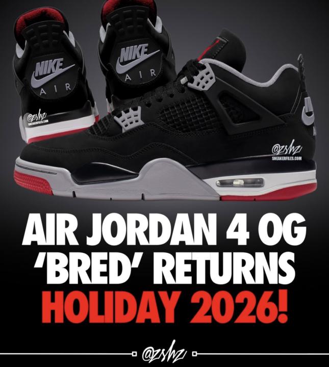 Bred 4s returning Holiday 2026! 