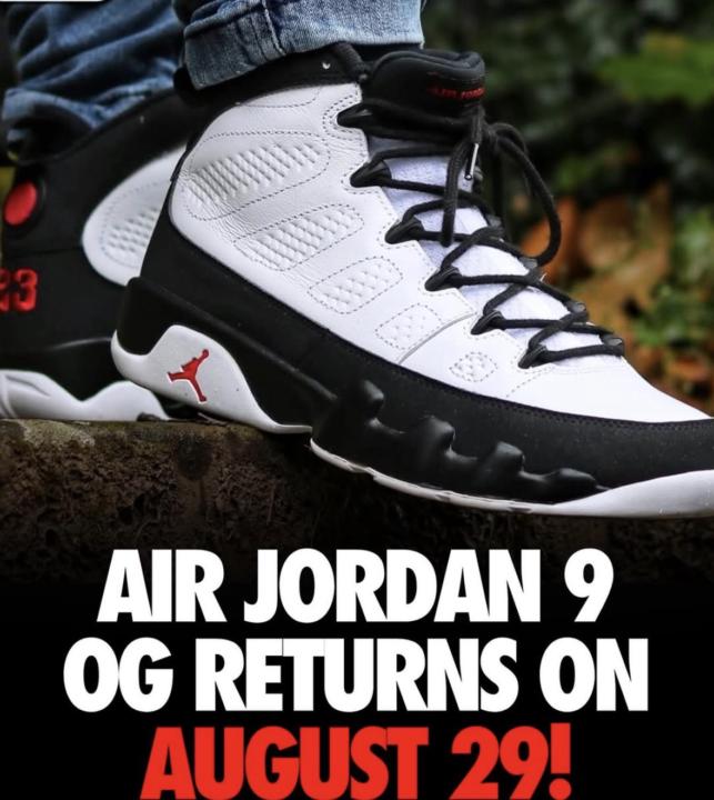 🔥👟THE OG IS BACK!⚪️⚫️🔴 The Air Jordan 9 "Space Jam" officially returns on August 29, 2026🗓️