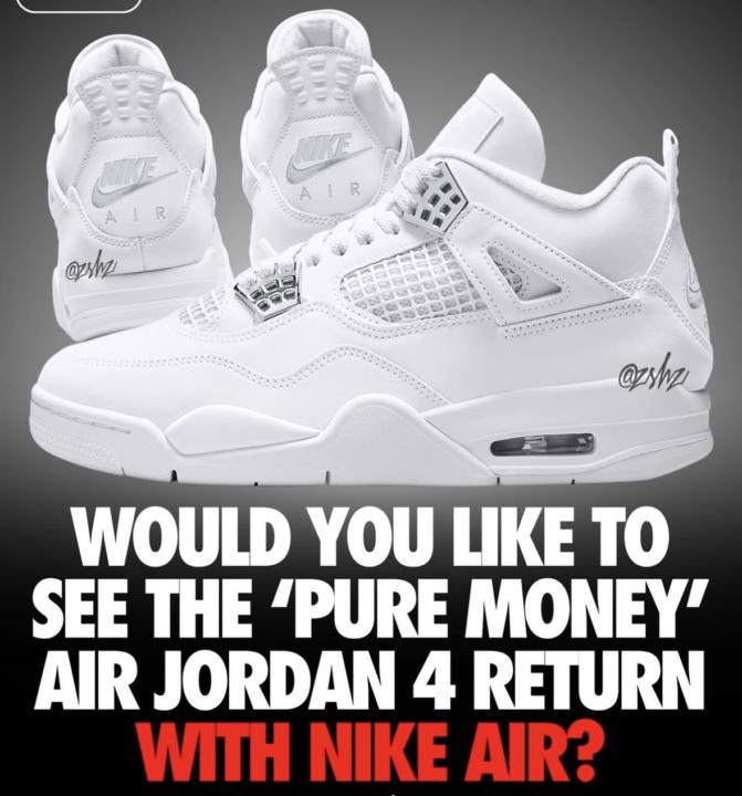 🔥Yo, imagine if Jordan Brand actually pulled the trigger on the Pure Money 4s for 2026... but this time with the Nike Air on the heel! 👟🔥✨