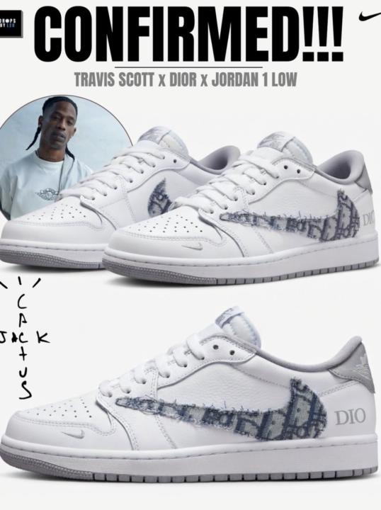 👟 TRAVIS SCOTT × DIOR × AIR JORDAN 1 LOW 👟 💪 CONFIRMED FOR HOLIDAY 2026! 💪 ✨ THE ULTIMATE TRIFECTA ✨ Cactus Jack 🌵 meets the luxury of DIOR 🇫🇷 on the iconic Air Jordan 1 Low silhouette.🔥