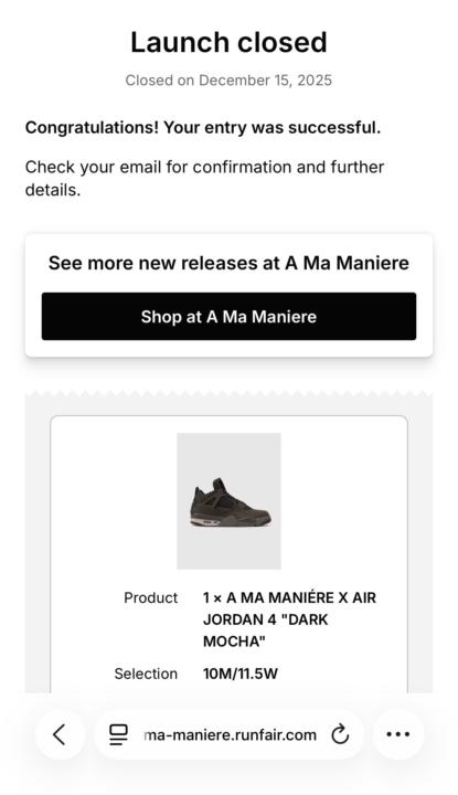 Jordan 4 ama “Dark mocha”