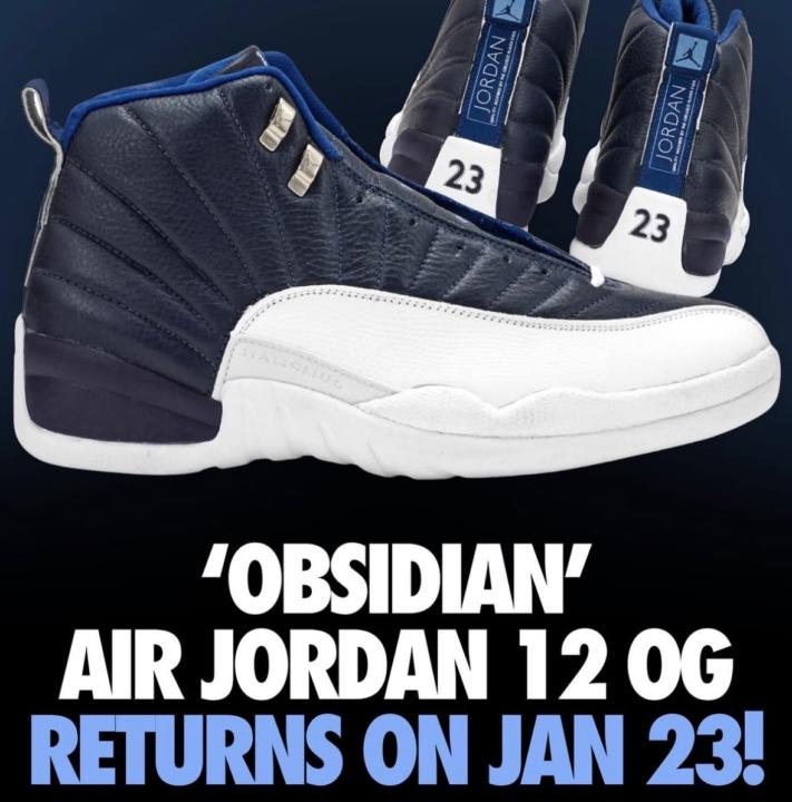 THE LEGENDARY "OBSIDIAN" AIR JORDAN 12 IS FINALLY BACK ON JANUARY 23, 2027!! 👟🔥💎