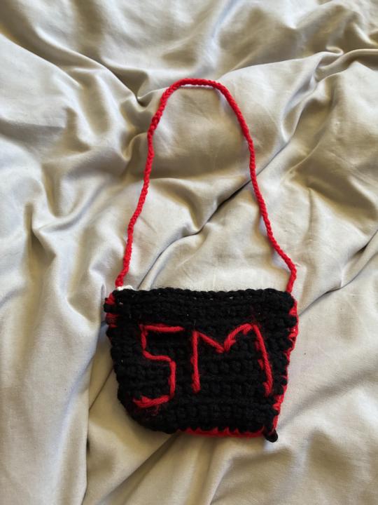 Homemade crocheted handbags