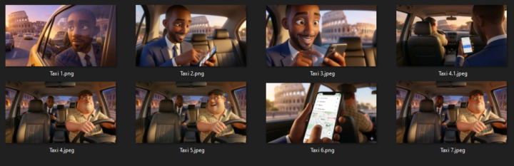 story board panels for Lost in translation